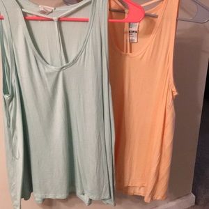 Two workout/lounge tanks